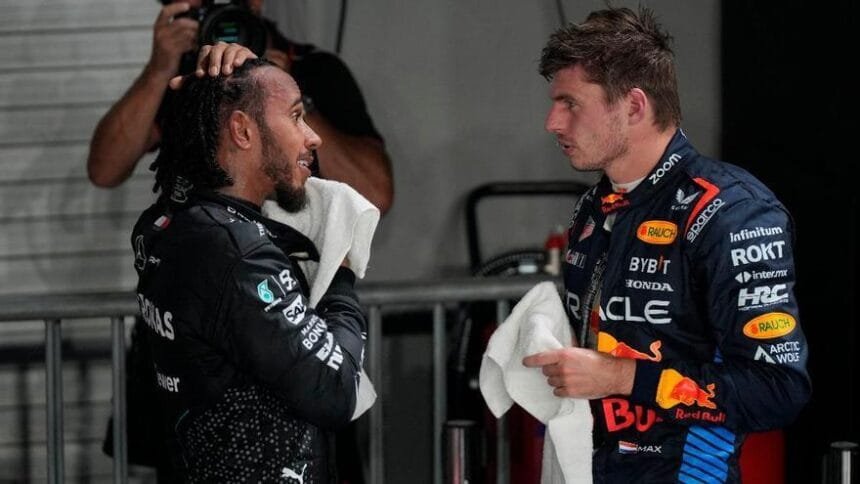 Max Verstappen con Hamilton