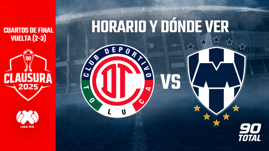 Toluca vs Rayados de Monterrey Cuartos de Final Vuelta 2025