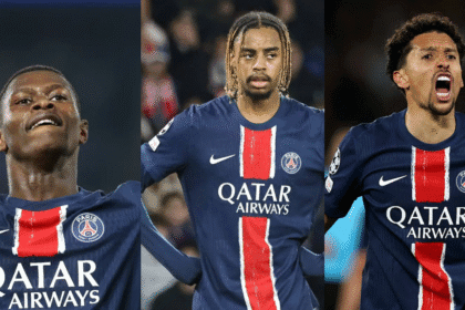Nuno Mendes, Barcolá y Marquinhos en PSG vs Botafogo en el Mundial de Clubes 2025 PSG