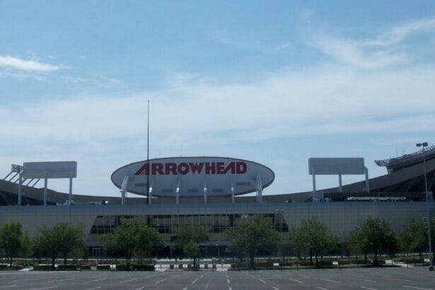 Exterior de Arrowhead Stadium en Kansas City en una fotografía de archivo de julio de 2010