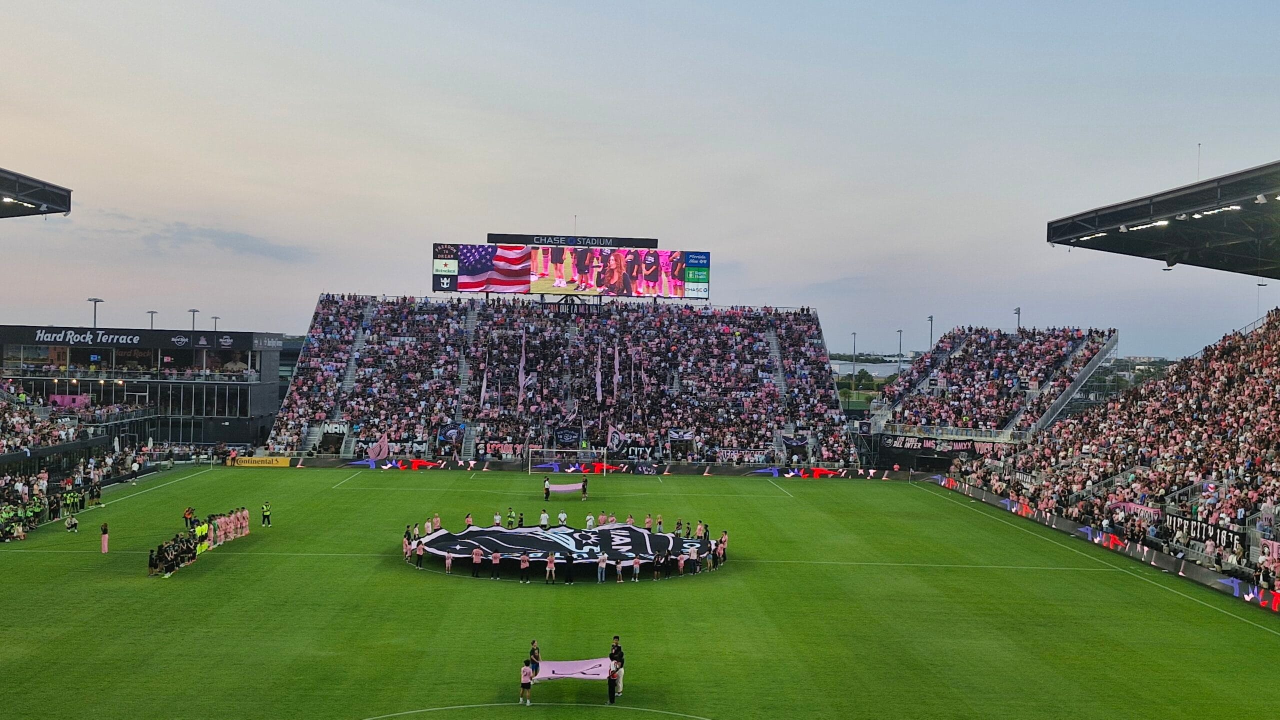 Cancha y tribunas del entonces Chase Stadium en Fort Lauderdale, en abril de 2024