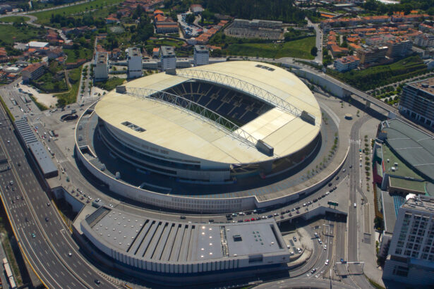 Vista aérea del Estádio do Dragão, casa del FC Porto, en mayo de 2015