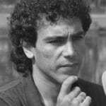Hugo Sánchez durante la estancia del Real Madrid en Oisterwijk en abril de 1988