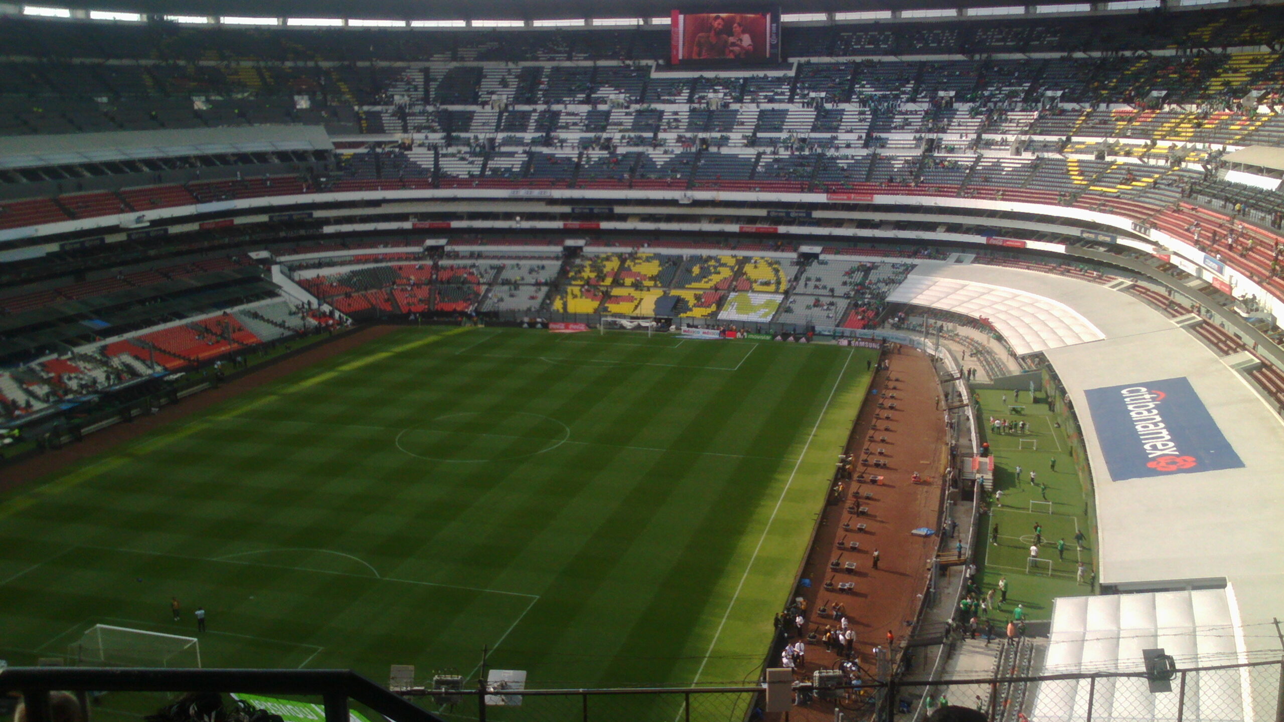 Vista del interior del Estadio Azteca el 11 de junio de 2017; fotografía de archivo posterior a la final de 1999
