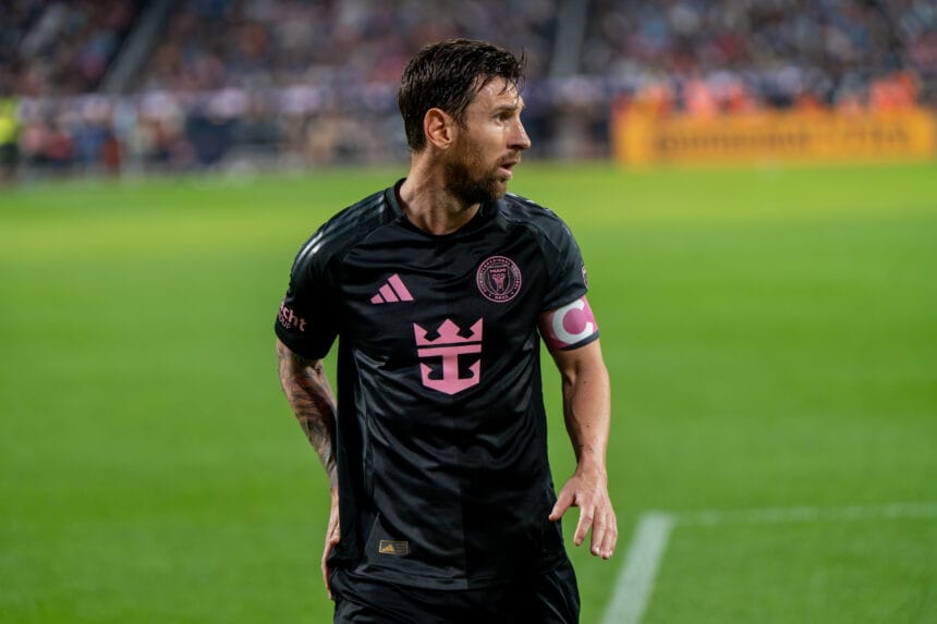 Lionel Messi durante un partido de Inter Miami ante New York City FC en septiembre de 2025