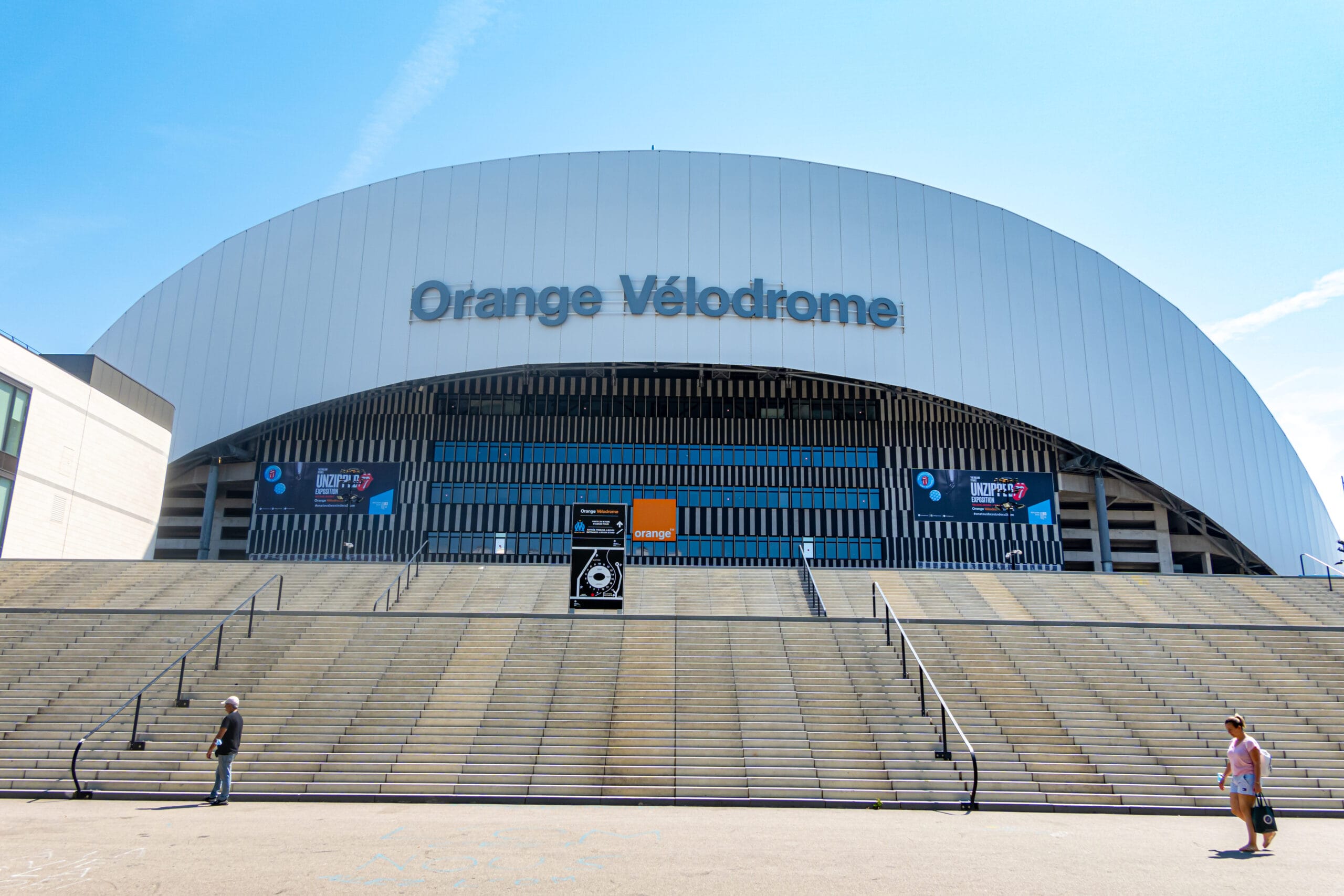 Exterior del Stade Vélodrome de Marsella en julio de 2021
