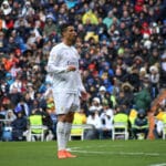 Cristiano Ronaldo con el Real Madrid en un partido ante el Celta